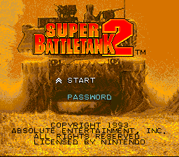 Super Battletank 2 (Europe) Title Screen